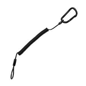 4 mm Spiral Cable with Hook and Adjustable Loop
